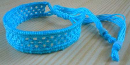 macramé náramok + macramé zapínanie